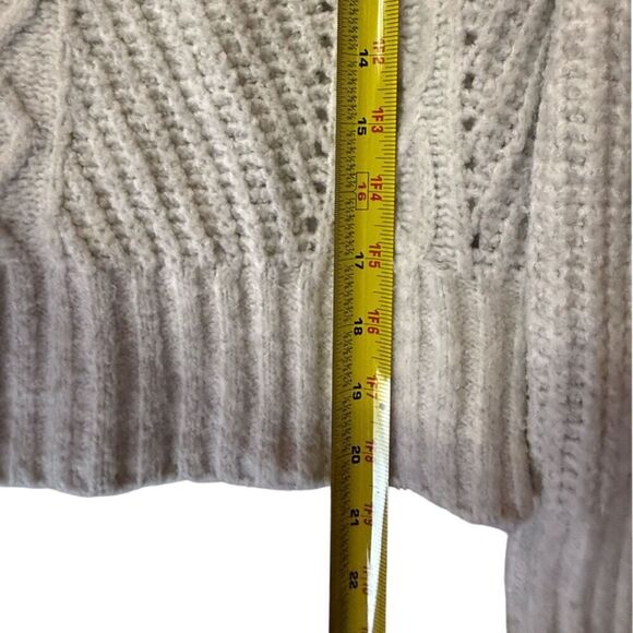 Sincerely Jules Gray Cable Knit Half Zip Up Sweater - Picture 7 of 8
